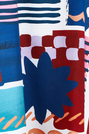 Product shot of the Up And Coming Dress – Delsol in colour Delsol, showing detail