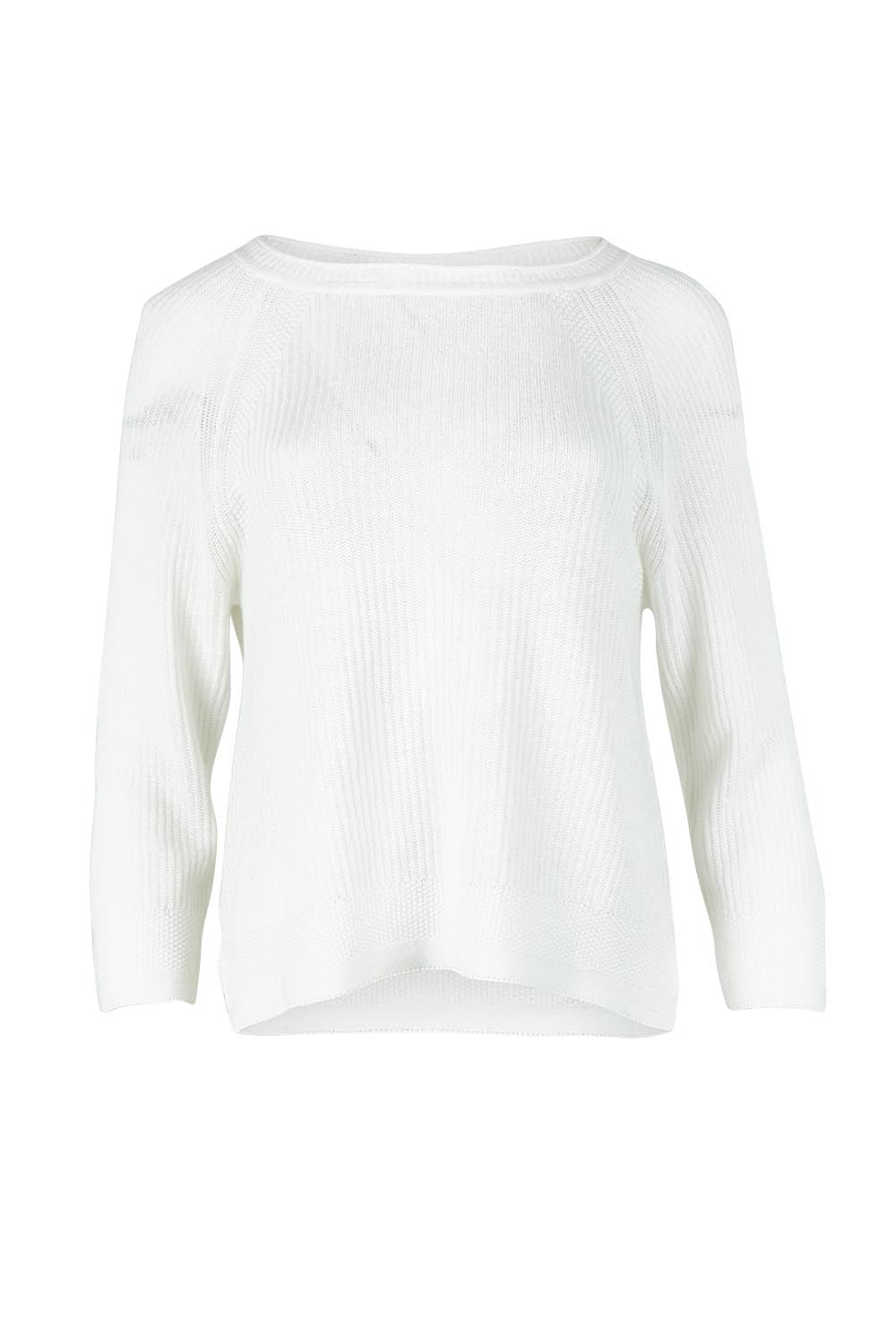 Product shot of the Loop Me In Sweater – Vanilla in colour Vanilla, from the front