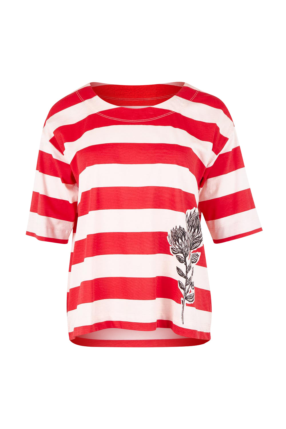 Product shot of the Galleria Tee – Bebold in colour Bebold, from the front