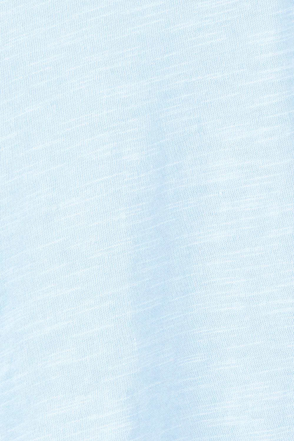 Product shot of the Intersection Tee – Sky in colour Sky, showing detail