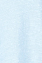 Product shot of the Intersection Tee – Sky in colour Sky, showing detail
