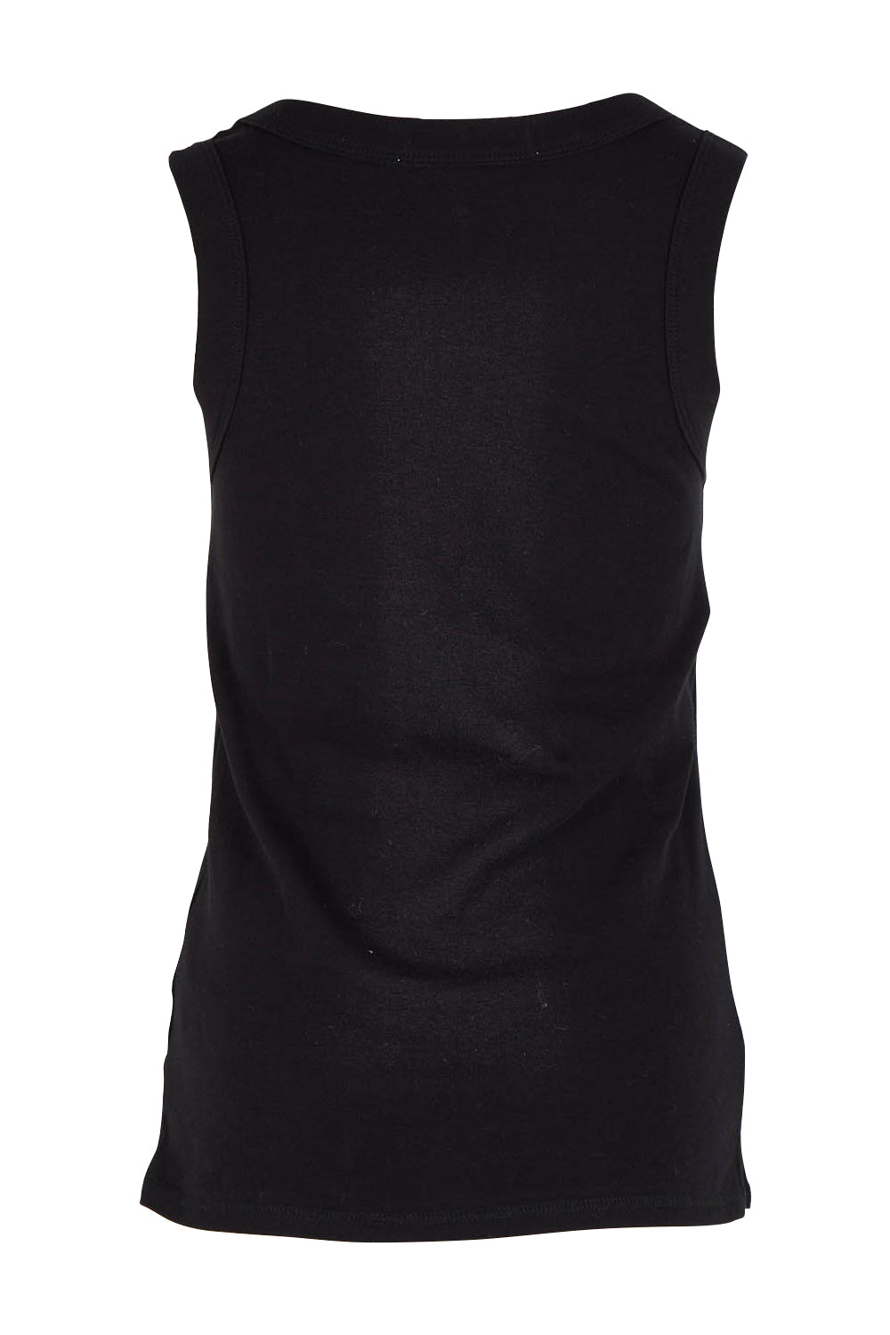 Product shot of the Esme Cotton Tank in colour Black (Black), from the back