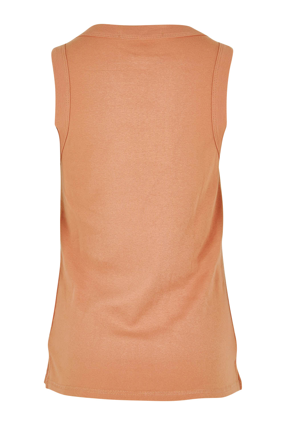 Product shot of the Esme Cotton Tank in colour Clay, from the back