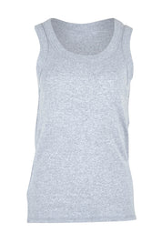 Product shot of the Esme Cotton Tank in colour Greymarle (Grey), from the front