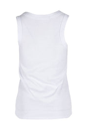 Product shot of the Esme Cotton Tank in colour White (White), from the back