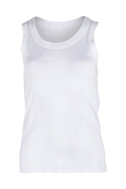 Product shot of the Esme Cotton Tank in colour White (White), from the front