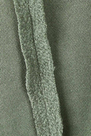 Product shot of the Oversized Crew in colour Khaki (Green), detail