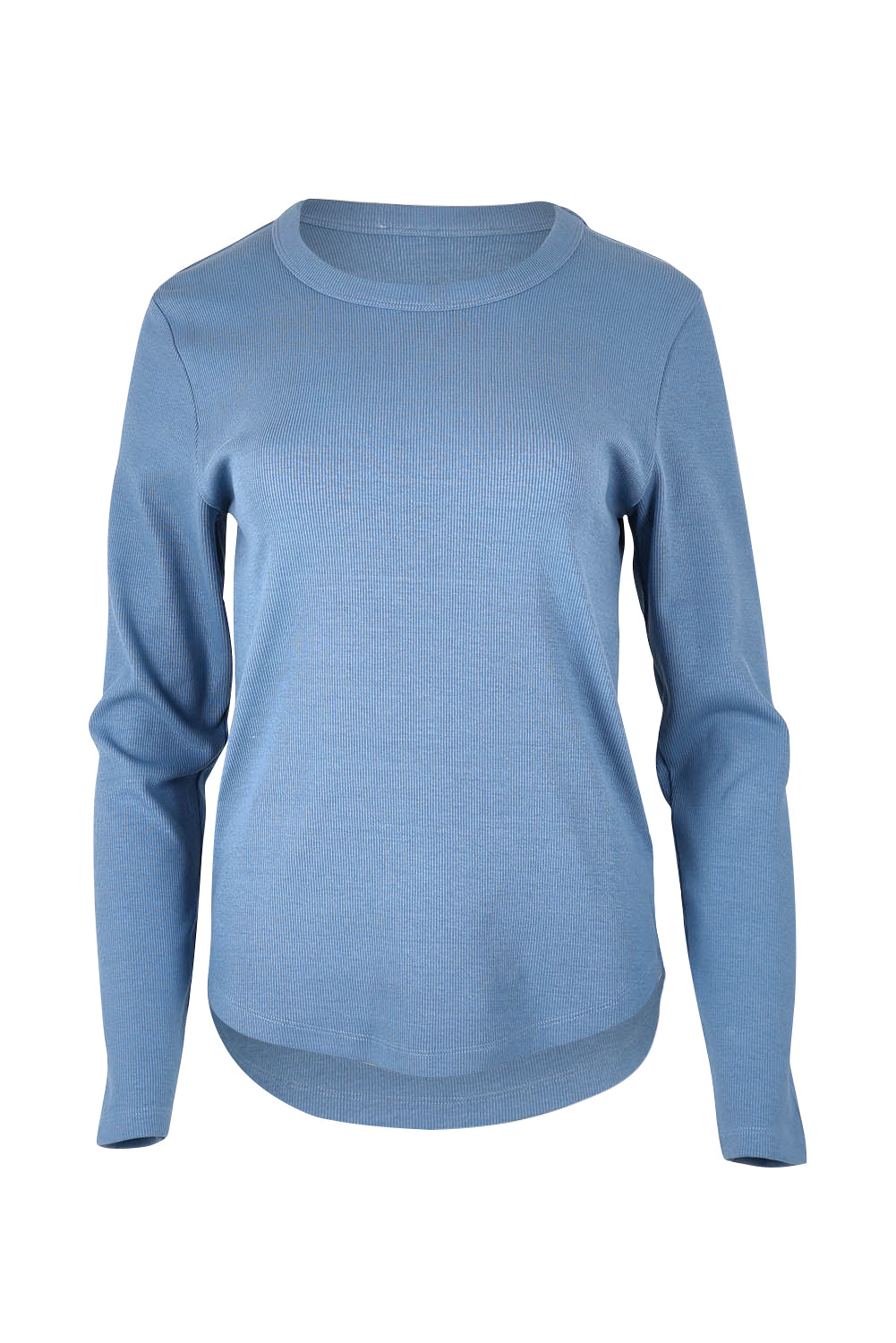 Product shot of the Elements Scoop Rib Cotton Blend  Long Sleeve in colour Coronetblu (Red), from the front