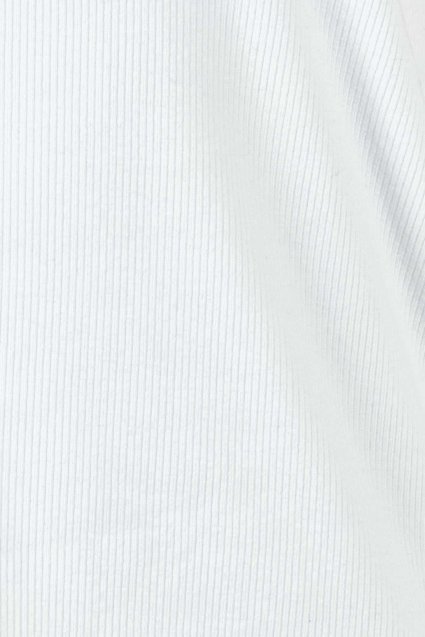 Product shot of the Elements Scoop Rib Cotton Blend  Long Sleeve in colour White (White), detail
