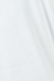 Product shot of the Elements Scoop Rib Cotton Blend  Long Sleeve in colour White (White), detail