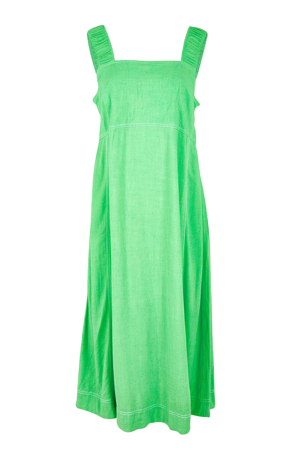Product shot of the Sage Dress in colour Irishgreen (Green), from the front