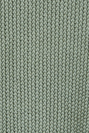 Product shot of the Blair Short Sleeve Cotton Knit in colour Sage Green (Green), detail
