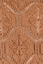 Product shot of the Luna Cotton Knit Vest in colour Toastcocon, detail