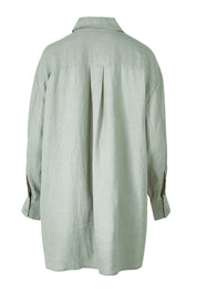 Product shot of the Sorrento Shirt in colour Sagegreen (Green), from the back