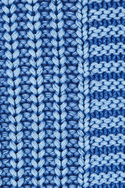 Product shot of the Winnie Knit Crew in colour Dukeblue (Blue), detail