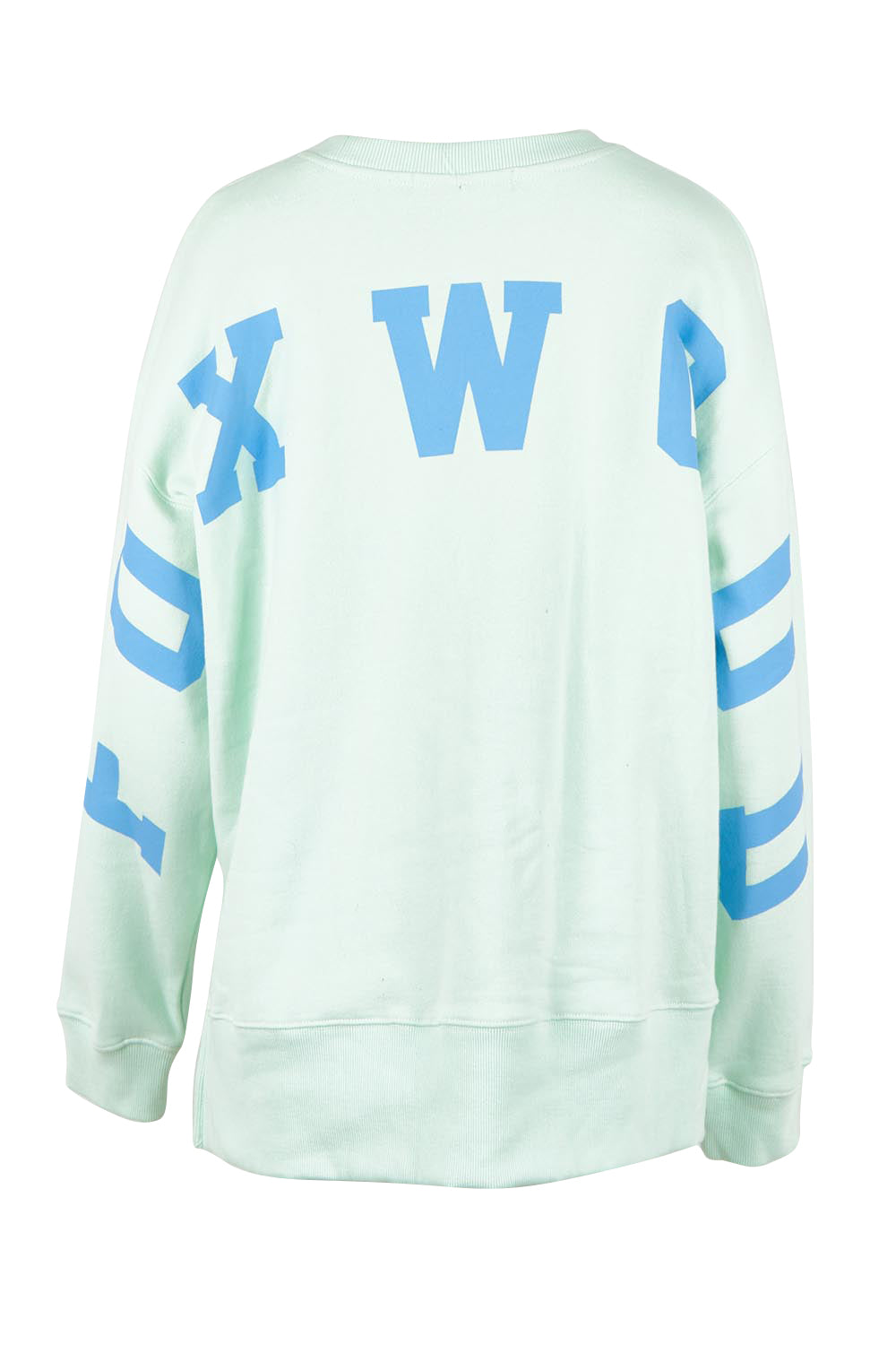 Product shot of the Elements Interval Cotton Crew – Mint in colour Mint, from the back