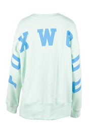 Product shot of the Elements Interval Cotton Crew – Mint in colour Mint, from the back