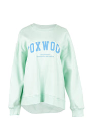 Product shot of the Elements Interval Cotton Crew – Mint in colour Mint, from the front