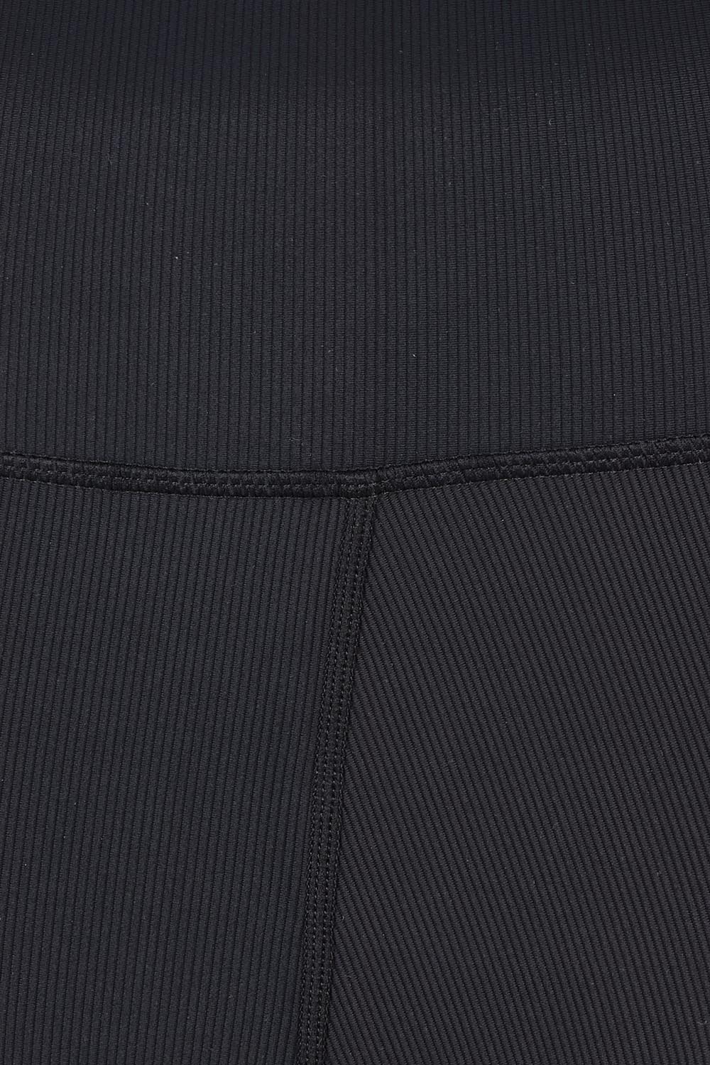 Product shot of the Leisure Luxe Rib Legging in colour Black (Black), detail