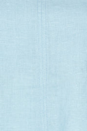 Product shot of the Bastia Linen Dress in colour Bluebelle (Blue), detail