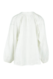 Product shot of the Corsica Blouse in colour Vinwhite (White), from the back