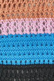 Product shot of the Gazelle Cotton Stripe Knit in colour Multi (Black), detail