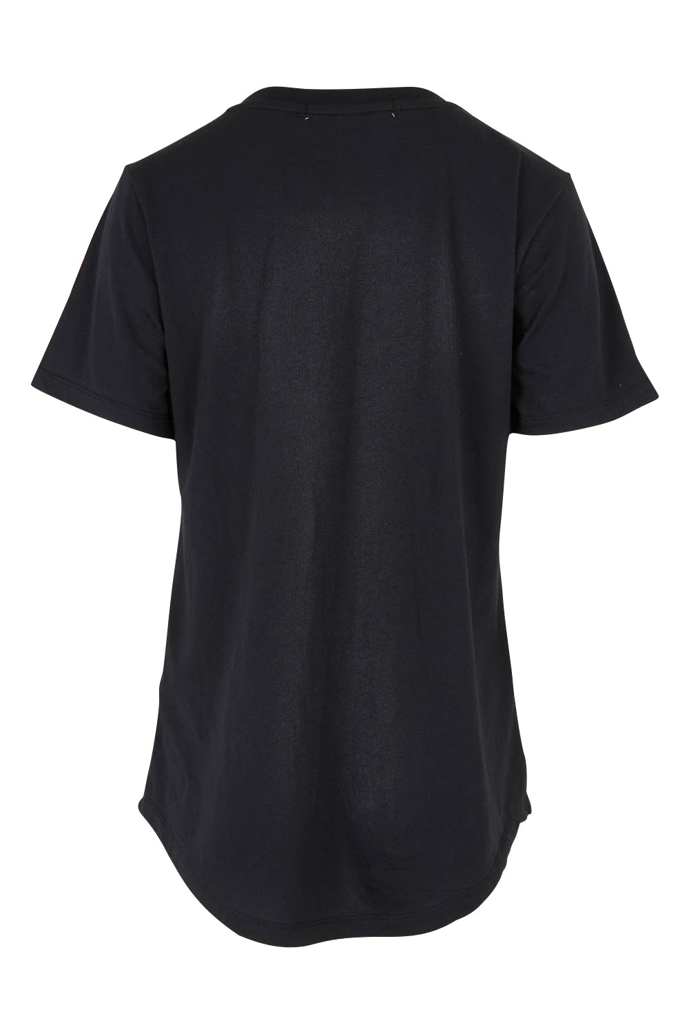 Product shot of the Bloom Tee in colour Wshdblk (Black), from the back