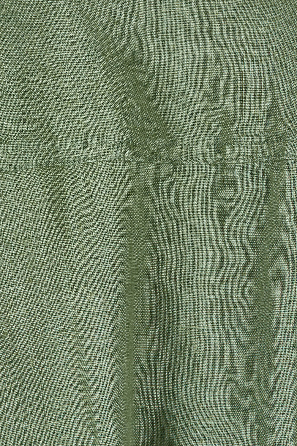 Product shot of the Harlow Dress in colour Khaki (Green), detail