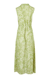 Product shot of the Antayla Floral Dress in colour Lgreen (Green), from the back