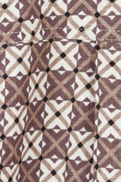 Product shot of the Lui Geo Linen Blend Shirt in colour Luigeo, detail