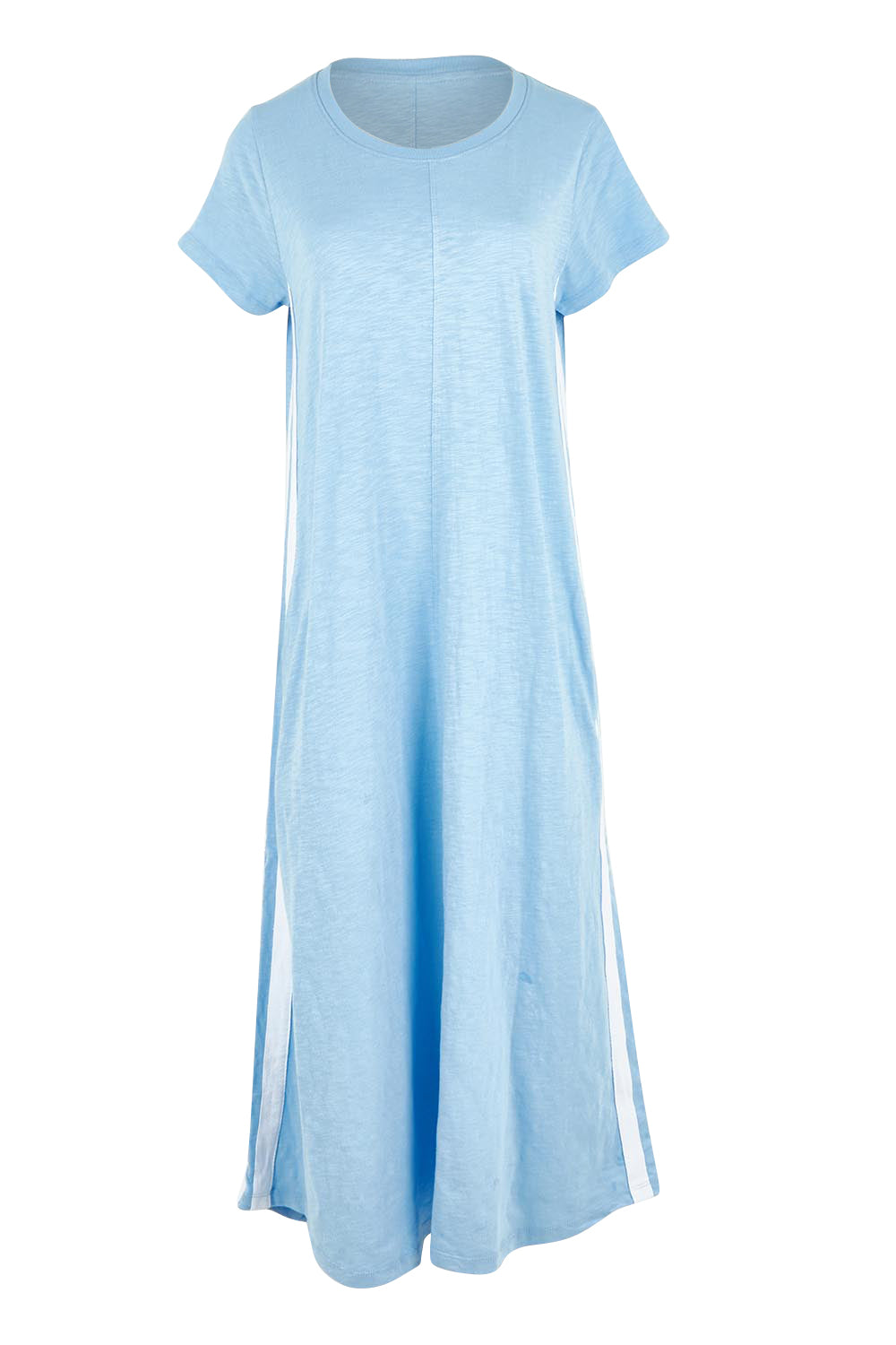 Product shot of the Leisure Recovery Cotton Dress in colour Blue (Blue), from the front