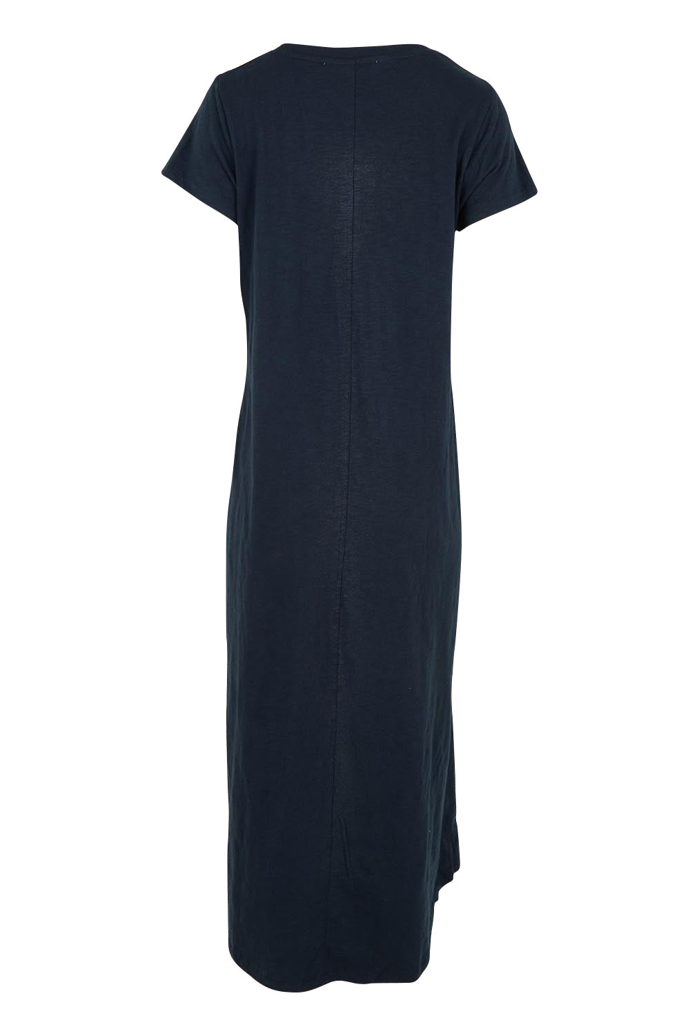 Product shot of the Leisure Recovery Cotton Dress in colour Navyyellow (Blue), from the back