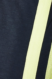 Product shot of the Leisure Recovery Cotton Dress in colour Navyyellow (Blue), detail