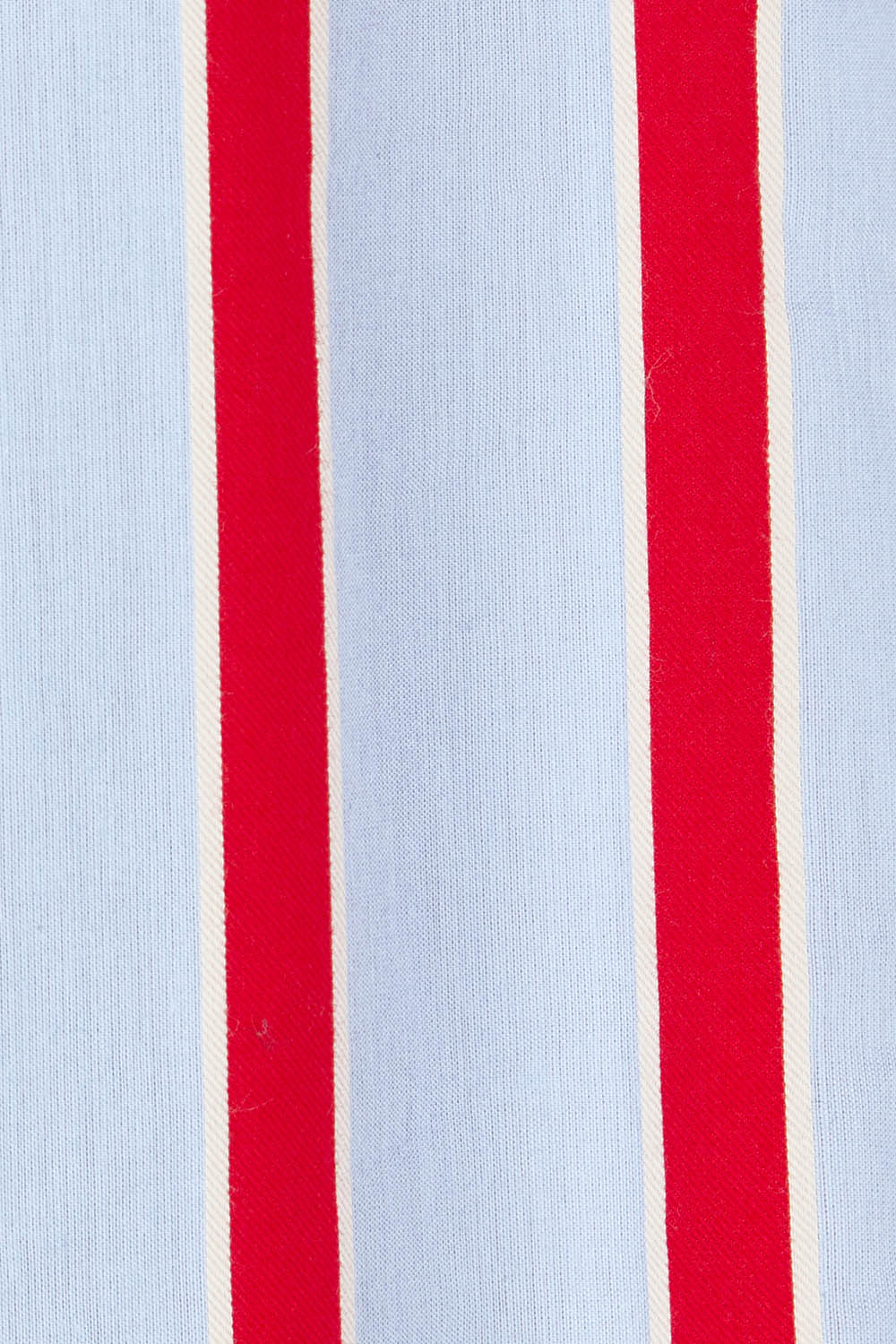 Product shot of the Leisure Stripe Cotton Blend Shirt in colour Bluered (Blue), detail