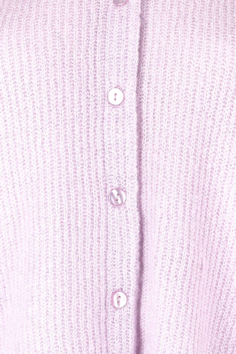 Product shot of the Murphy Knit Cardigan in colour Orchid (Purple), detail