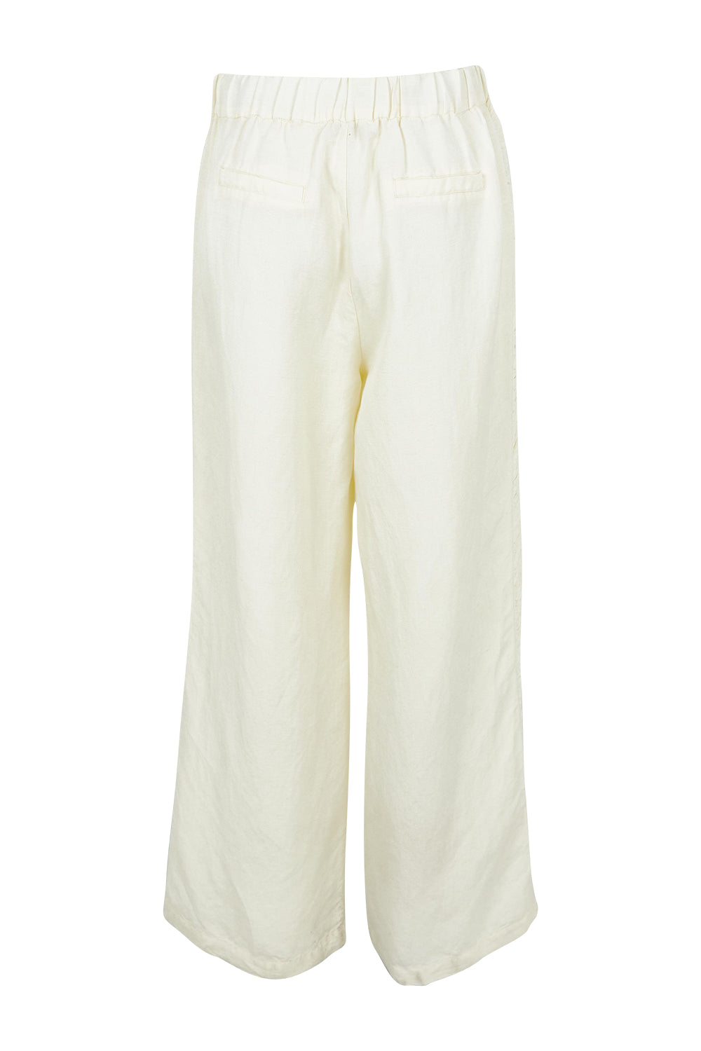 Product shot of the South Linen Blend Pant in colour Vinwhite (White), from the back
