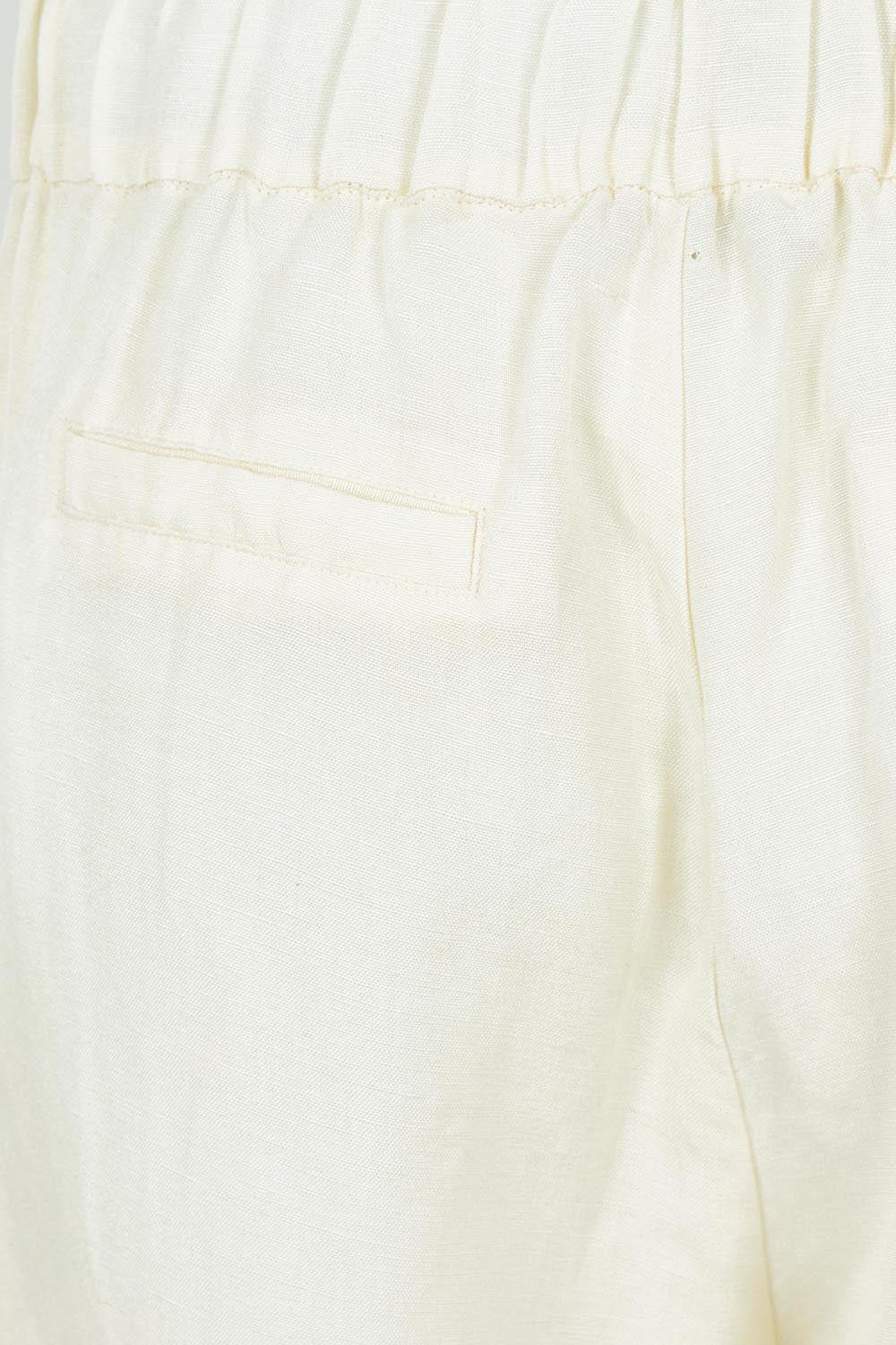 Product shot of the South Linen Blend Pant in colour Vinwhite (White), detail