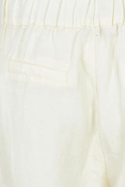 Product shot of the South Linen Blend Pant in colour Vinwhite (White), detail