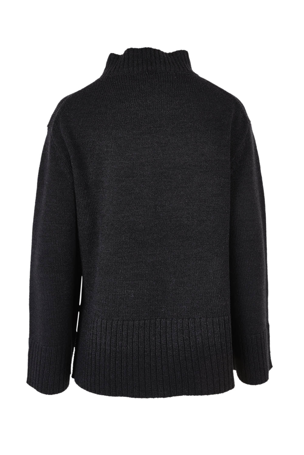 Product shot of the Jude Wool Blend Knit in colour Black (Black), from the back