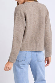 Preloved Jensen Button Cardi - Mushroom
