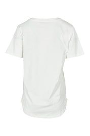 Product shot of the Limoncello Cotton Tee in colour Vinwhite (White), from the back