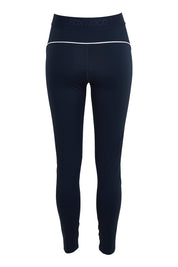 Product shot of the Elements Piping Leggings in colour Navy (Blue), from the back