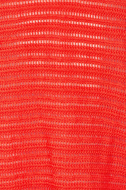Product shot of the Chilli Cotton Knit Top in colour Tangelo, detail