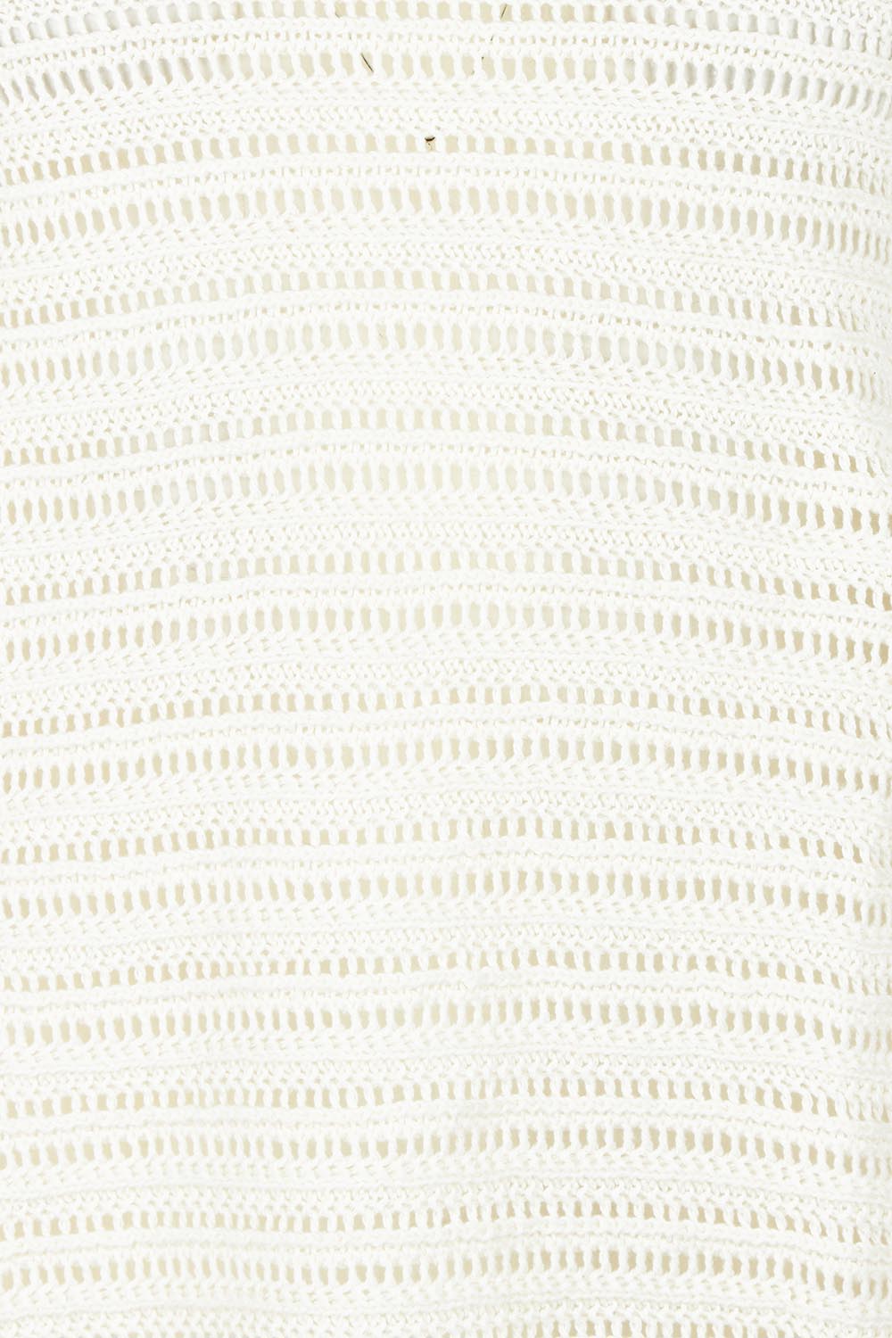 Product shot of the Chilli Cotton Knit Top in colour Vintawhite (White), detail