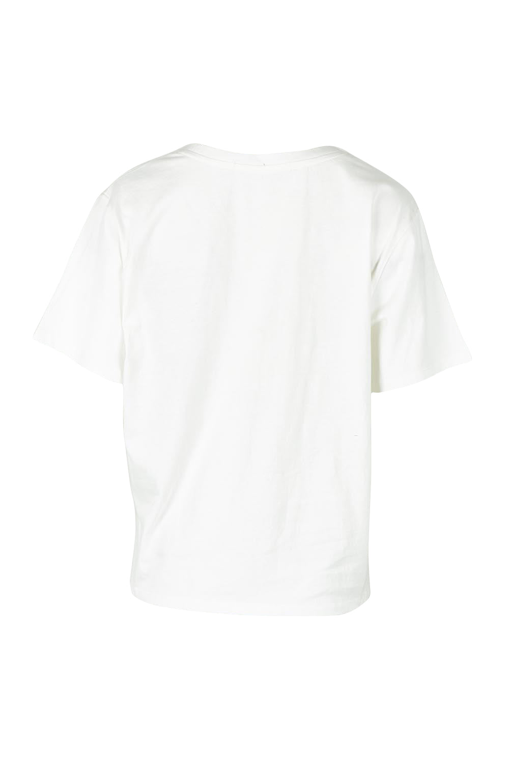 Product shot of the Est 2018 Cotton Tee in colour Vintgwht (White), from the back