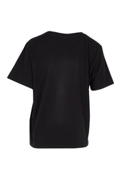 Product shot of the Arancia Cotton Tee in colour Wshedblk (Black), from the back