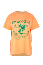Product shot of the LA Aths Cotton Tee in colour Peach, from the front