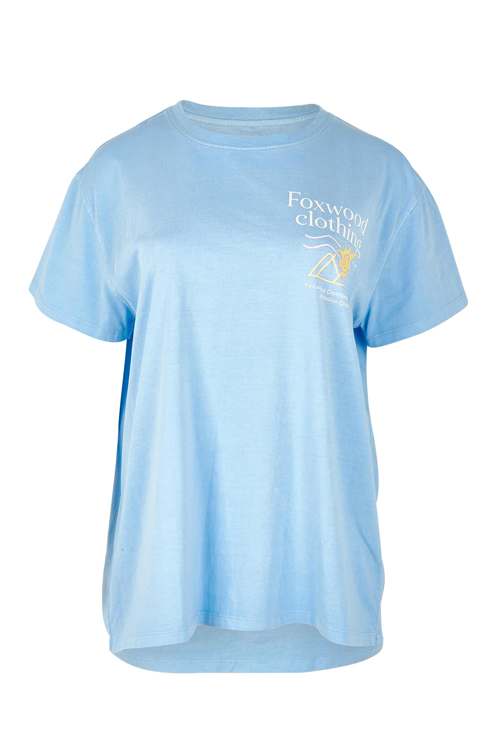 Product shot of the Club Cotton Tee in colour Blue (Blue), from the front