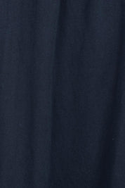 Product shot of the Evolve Cotton Skirt in colour Navy (Blue), detail