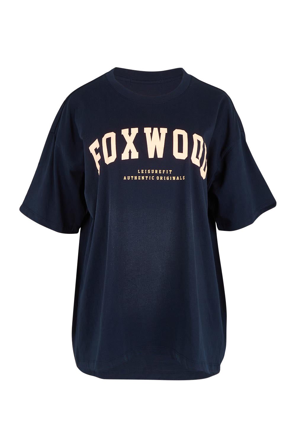 Product shot of the Interval Cotton Tee in colour Navy (Blue), from the front